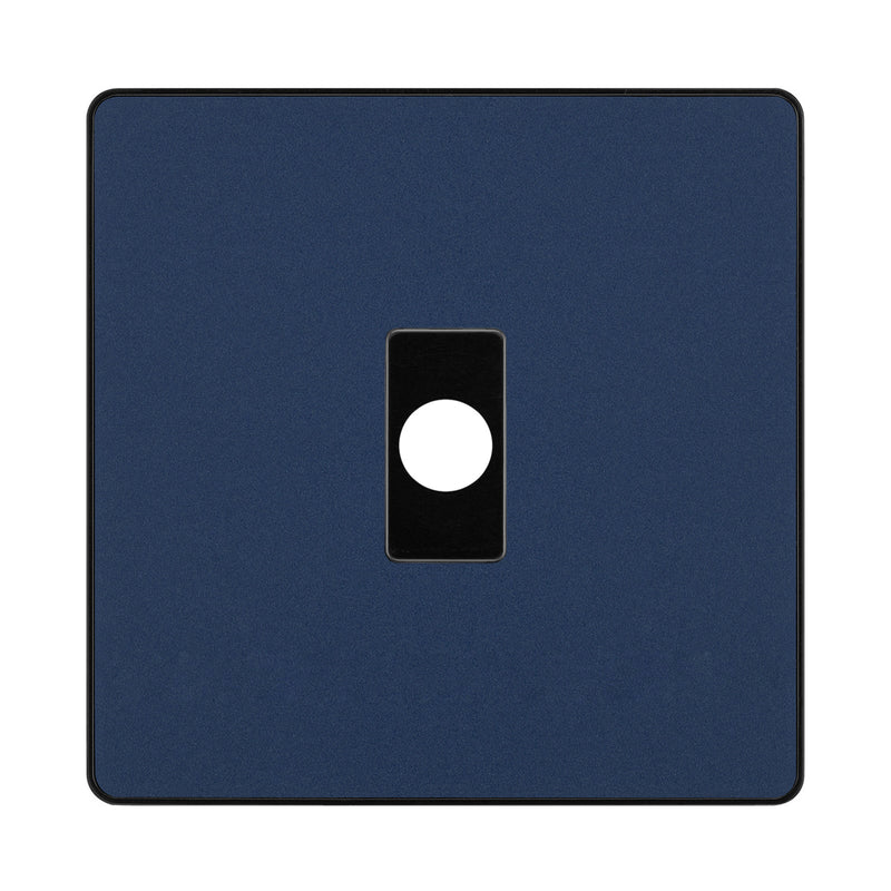 BG Evolve Matt Blue Flex Outlet Socket Black Insert PCDDBFLEXB
