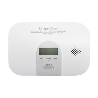 10 Year Life Digital Carbon Monoxide Alarm - UltraFire UBCO1D by UltraFire (Safelincs-UFUBCO1D)