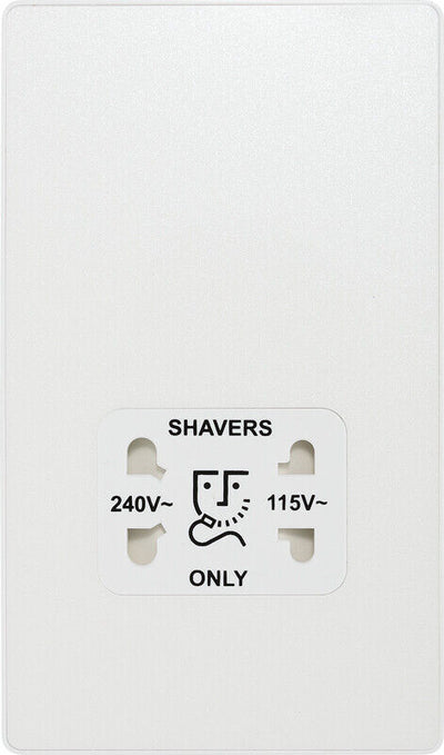 Switches: BG Evolve Pearlescent White Screwless Switches & Sockets White Insert Full Range PCDCL12W - Single Light Switch 20A by British General (BG-EVOLVE-PEARLESCENT-WHITE-PCDCL12W)