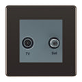 BG Screwless Black Nickel TV & Satellite Socket FBNTVSATG