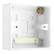 BG 977 Moulded Square Edge | White | 45mm | 1 Gang Surface Box by British General (BG-977)