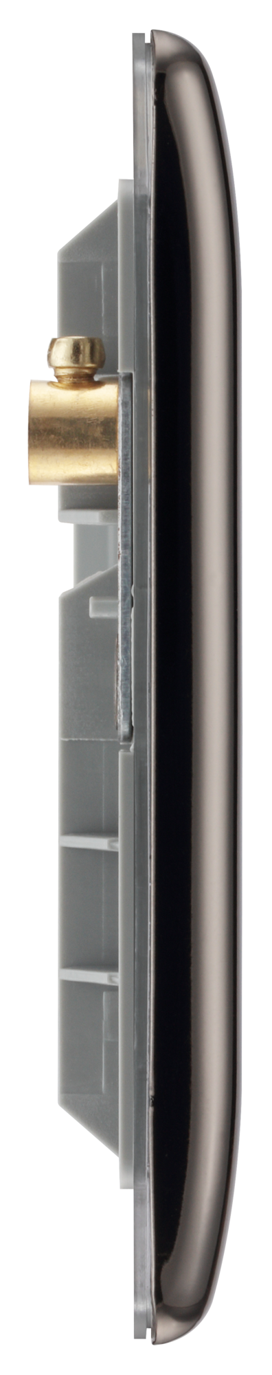 BG Electrical NBNEMR4 Euro Module Nexus Metal 4 Module Rectangular Front Plate Black Nickel