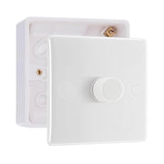 BG Nexus 1 Gang 200W 2 Way Trailing Edge Dimmer Switch & 32mm Pattress Back Box by British General (BG-881+891)