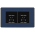 BG Evolve Matt Blue 4G Faceplate with 45W USB A+C Charger Modules – Black Insert