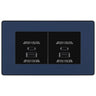 BG Evolve Matt Blue 4G Faceplate with 45W USB A+C Charger Modules – Black Insert by British General (BG-PCDDBEMR4B+EMUSBAC45B)
