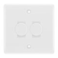 BG White 2 Gang Trailing Edge LED Dimmer Light Switch 2 Way Custom Switch