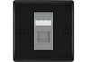 BG Nexus Matt Black Single 1 Gang RJ45 Data Socket NFBRJ451G Grey Insert by British General (BG-NFBRJ451G)
