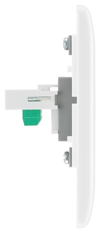 BG 8RJ11/1 Moulded Round Edge | White | RJ11 Terminal Telephone Socket (Screw) by British General (BG-8RJ11/1)