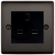 BG Nexus Black Nickel 13A Unswitched Socket NBNUSSB by British General (BG-NBNUSSB)