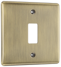 BG RNAB1 Nexus Metal Antique Brass 1 Module Grid Front Plate