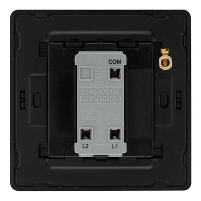 BG Evolve Matt Grey 2 Way Single Edge to Edge Rocker Switch PCDMG12EB with 35mm Steel Back Box