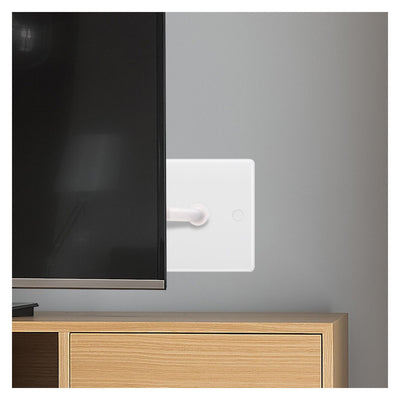 BG 864 Moulded Round Edge | White | 1 Gang Satellite TV Socket Outlet