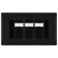 BG Nexus Matt Black 3 Gang RJ45 Cat6 Data Socket Outlet Black Inserts