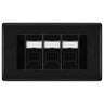 BG Nexus Matt Black 3 Gang RJ45 Cat6 Data Socket Outlet Black Inserts by British General (BG-NFBRJ453B)
