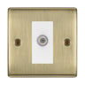 BG Nexus Metal Antique Brass Satellite Socket NAB64W by British General (BG-NAB64W)