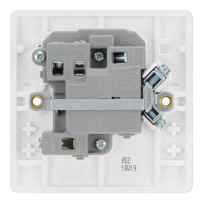 BG Nexus 13A 2 Pole Neon Switched Fused Connection Unit & 50mm Pattress Back Box