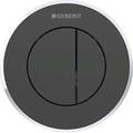 Geberit Type10 Dual Flush Button 120mm & 150mm - Chrome/Black - 116.055.KM.1