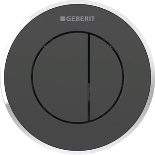 Geberit Type10 Dual Flush Button 120mm & 150mm  - Chrome/Black - 116.055.KM.1 by Geberit (Geberit-116.055.KM.1)