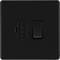 BG Nexus Matt Black Switched Fused Spur Connection Unit FFB50