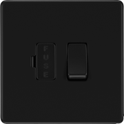 BG Nexus Matt Black Switched Fused Spur Connection Unit FFB50 by British General (BG-FFB50-1)