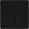 BG Nexus Matt Black Switched Fused Spur Connection Unit FFB50 by British General (BG-FFB50-1)