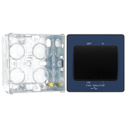 BG Evolve Matt Blue Fan Isolator Switch PCDDB15B with 35mm Steel Back Box