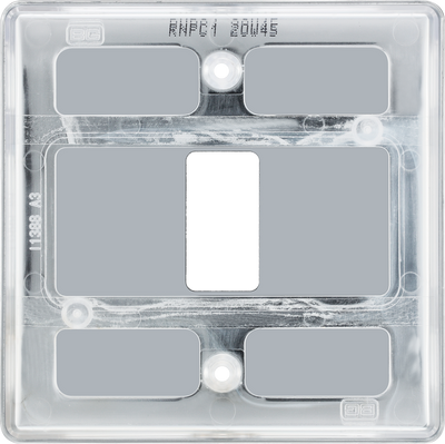BG RNPC1 Nexus Grid Polished Chrome 1 Module Front Plate