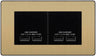 BG Evolve Satin Brass 4G Euro Plate with 2X USB-A Dual Chargers – Black Insert by British General (BG-PCDSBEMR4B+EMUSB3B)