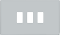 BG RFPC3 Nexus Screwless Grid Polished Chrome 3 Module Front Plate