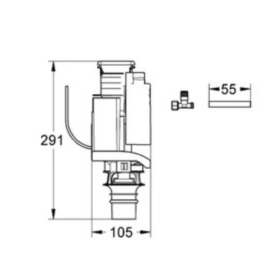GROHE DUAL FLUSH RETROFIT SET 820 - 38735000 by Grohe (Grohe-38735000)