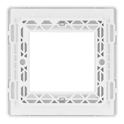 BG Evolve Pearlescent White 45A Flex Outlet Euro Module | Black Insert