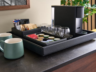 Corby Highland Coffee Pod Holder in Black Leather by Corby of Windsor (Corby-26820)