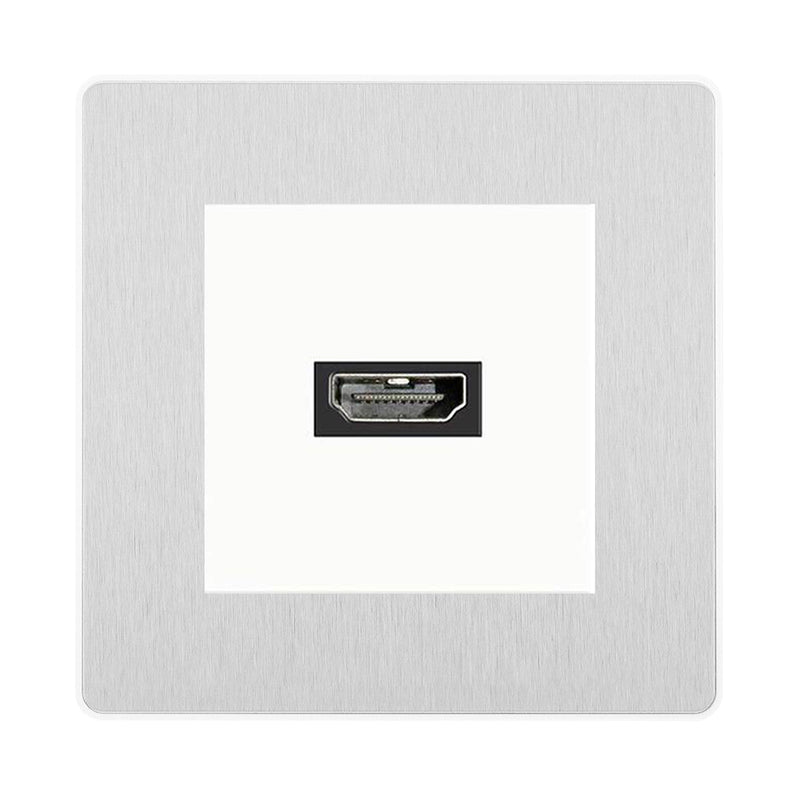 BG Evolve Brushed Steel PCDBSHDMIW 1 Gang Single HDMI Socket