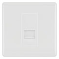 BG White Moulded Single RJ11 Telephone Socket NWMRJ111 - White Insert