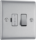 BG NBS50 Nexus Metal Brushed Steel 13A Switched Fused Spur Unit