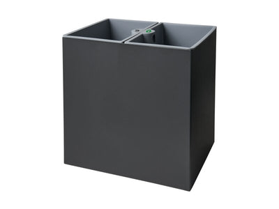 Corby Sheffield Metal Dual Recycling Bin with Plastic Inserts in Black
