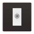 BG Screwless Black Nickel Satellite Socket FBN64W
