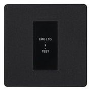 BG Evolve Matt Black 20AX 2 Way Emergency Lighting Test Key Switch - Key Included - Black Insert