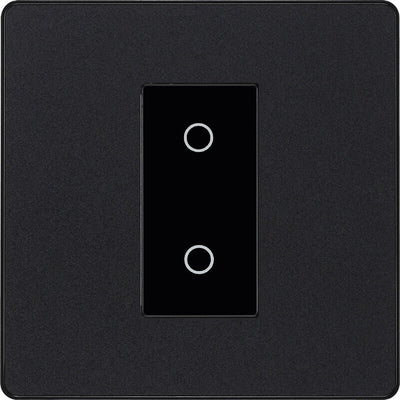 BG Evolve Matt Black Screwless Switches & Sockets Black Inserts Full Range