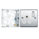 BG Nexus Polished Chrome 15A Socket Switched NPC99W with 25mm Steel Back Box