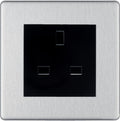 BG Nexus Screwless Brushed Steel 13A Unswitched Socket FBSUSSB
