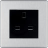 BG Nexus Screwless Brushed Steel 13A Unswitched Socket FBSUSSB by British General (BG-FBSUSSB)