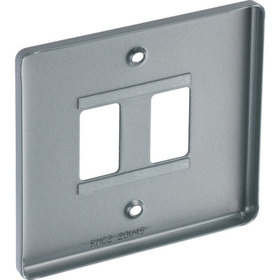 BG RMC2 Nexus Grid Metal Clad | 2 Module Front Plate by British General (BG-RMC2)