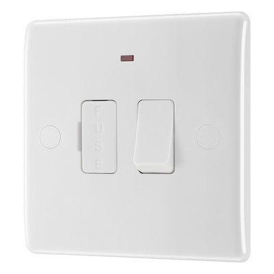 BG Nexus 13A 2 Pole Neon Switched Fused Connection Unit & 50mm Pattress Back Box