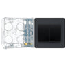 BG Evolve Matt Grey 2G Wide Rocker Light Switch PCDMG42WB with 35mm Steel Back Box