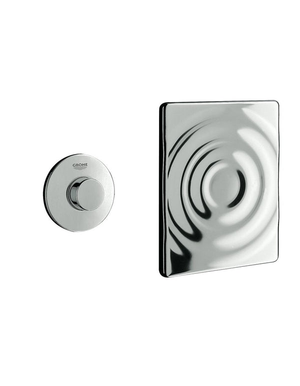 Grohe AIR BUTTON Flush Button with Surf Wall Plate; Chrome - 37059000