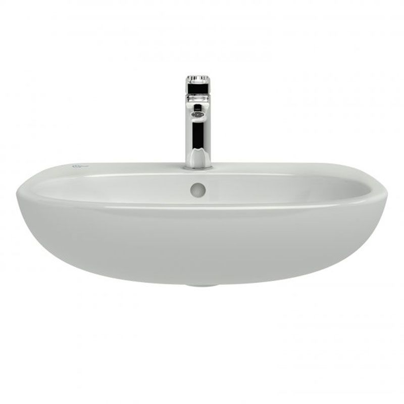 Ideal Standard Tesi 550mm Semi-Recessed Basin With Overflow - White - T352601