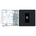 BG Evolve Matt Black Single Co-Axial Socket PCDMB60B with 35mm Steel Back Box