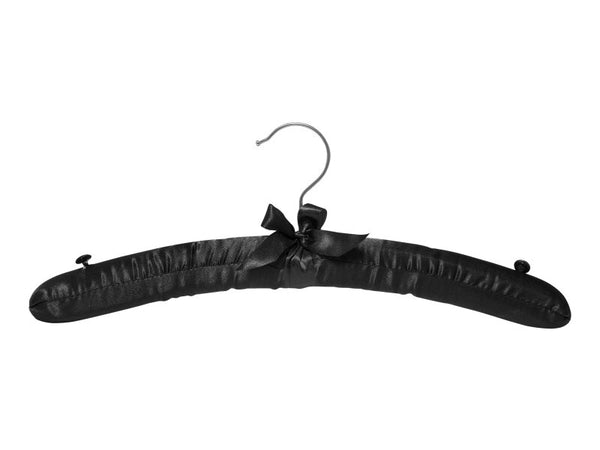 Corby Saltaire Padded Guest Hanger in Satin Black with Hook