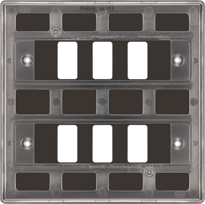 BG Electrical RNBN6 Nexus Grid Black Nickel Front Plate 6 Module